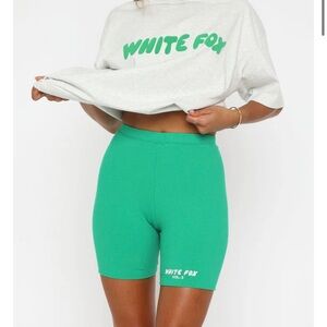WhiteFox Green Bike Shorts Size M